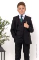 Boys Black Suit with Dark Green Tie - Marcus