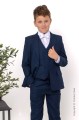 Boys Navy Suit with White Dickie Bow - Stanley