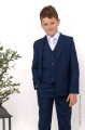 Boys Navy Suit with White Tie - Stanley