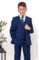 Boys Royal Blue Suit with Dark Green Tie - George