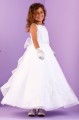 Peridot White Organza Waterfall Communion Dress - Style Bianca