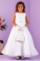 Peridot White Organza Waterfall Communion Dress - Style Bianca