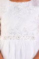 Peridot White Lace Sparkle Tulle Communion Dress - Style Heidi