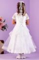 Peridot White Tulle Waterfall Communion Dress - Style Esme