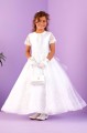 Peridot White Tulle Waterfall Communion Dress - Style Esme