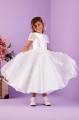 Peridot White Sparkle Tulle Lace Communion Dress - Style Liberty