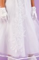 Peridot White Sparkle Tulle Lace Communion Dress - Style Liberty