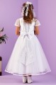 Peridot White Sparkle Tulle Lace Communion Dress - Style Liberty