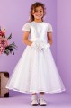 Peridot White Sparkle Tulle Lace Communion Dress - Style Liberty