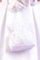 Peridot Girls White Diamant & Pearl Flower Dolly Bag - Style Rita