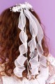 Peridot Girls White Diamante & Pearl Hair Comb - Style Daphne