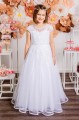 Girls Ivory or White Sweetheart Sparkly Tulle Communion Dress - Style Kaddy