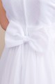 Girls Ivory or White Dotted Tulle Communion Dress - Style Kaila