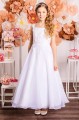 Girls Ivory or White Silk Organza Communion Dress - Style Kathrin