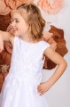 Girls Ivory or White Applique Floral Communion Dress - Style Katja