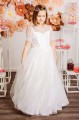 Girls Ivory or White Sweetheart Sequin Tulle Communion Dress - Style Keira