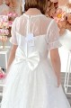 Girls Ivory or White Sweetheart Sequin Tulle Communion Dress - Style Keira