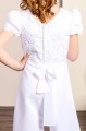 Girls Ivory or White Floral Lace Chiffon Communion Jumpsuit - Style Keke