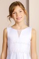 Girls Ivory or White Satin Communion Dress - Style Kelis