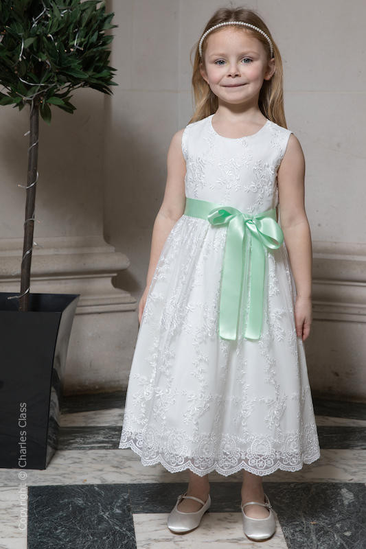 Mint green flower girl online