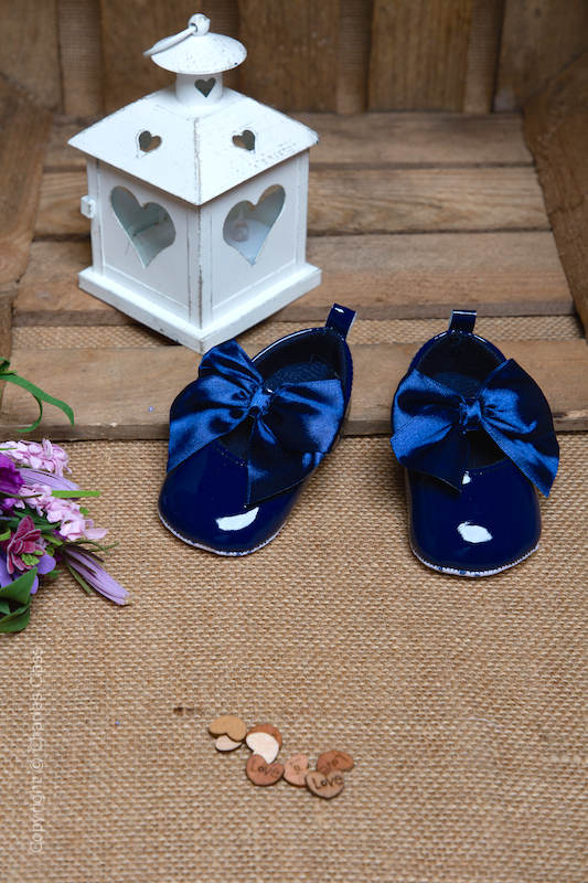navy flower girl shoes