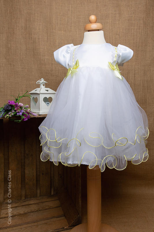 lemon flower girl dress