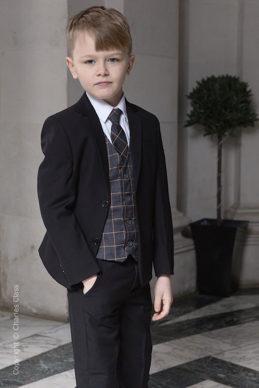 waistcoat black suit