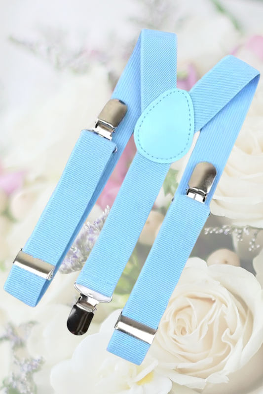 Boys Light Blue Adjustable & Elasticated Y-Back Braces