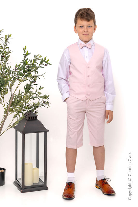 Boys Pale Pink Shorts Suit - Daniel